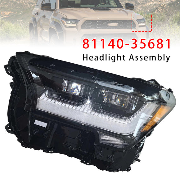 Left LED Headlight 81140-35681 For Toyota 4Runner TRD 2025-2026