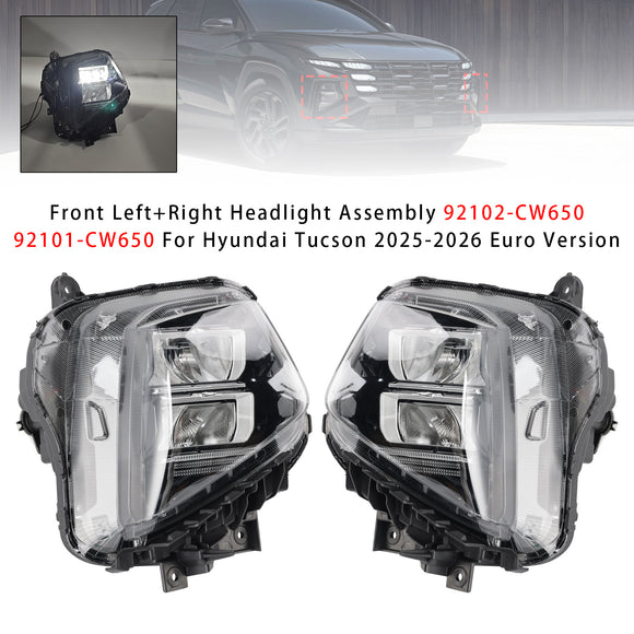Front Left+Right Headlight Assembly For Hyundai Tucson 2025-2026 Euro Version