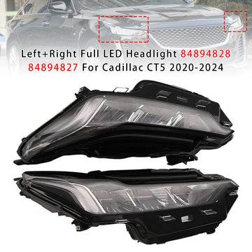 Left+Right Full LED Headlight 84894828 84894827 For Cadillac CT5 2020-2024