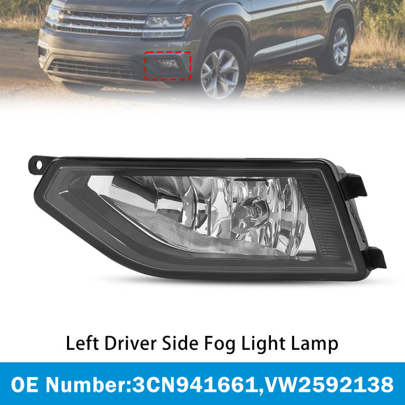 Left Driver Side Reflector Type Fog Light Lamp For Volkswagen Atlas 2018-2020