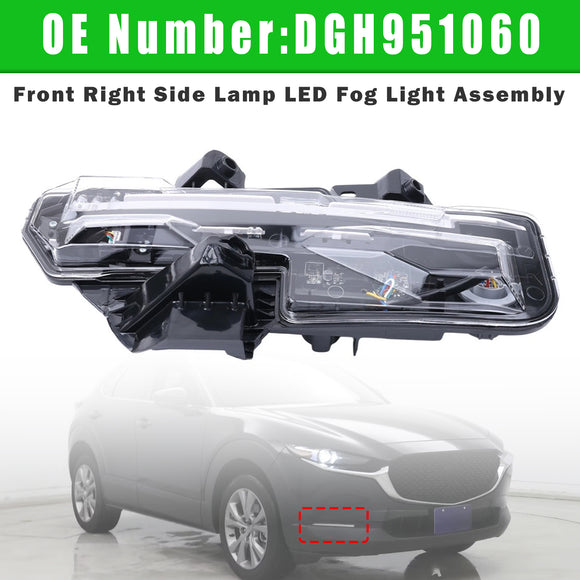Vorne rechts LED-Nebelscheinwerfer-Baugruppe DGH951060 für Mazda CX30 2020–2023