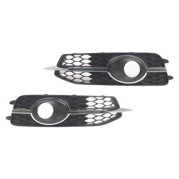 2PCS Car Front Bumper Fog Light Grille For Audi A6 C7 S-Line 2012-2014