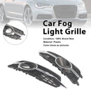2PCS Car Front Bumper Fog Light Grille For Audi A6 C7 S-Line 2012-2014-2