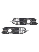 2PCS Car Front Bumper Fog Light Grille For Audi A6 C7 S-Line 2012-2014-15