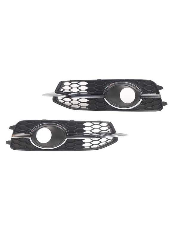2PCS Car Front Bumper Fog Light Grille For Audi A6 C7 S-Line 2012-2014