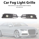 2PCS Car Front Bumper Fog Light Grille For Audi A6 C7 S-Line 2012-2014 W/LED-5