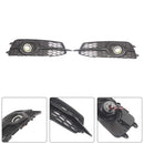2PCS Car Front Bumper Fog Light Grille For Audi A6 C7 S-Line 2012-2014 W/LED-7