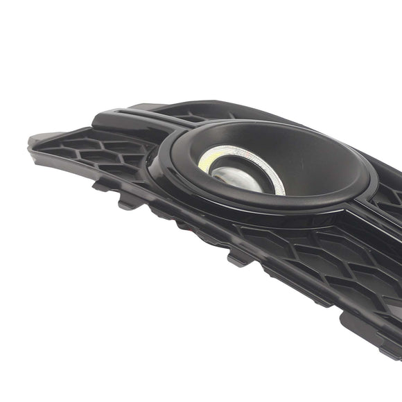 2PCS Car Front Bumper Fog Light Grille For Audi A6 C7 S-Line 2012-2014 W/LED