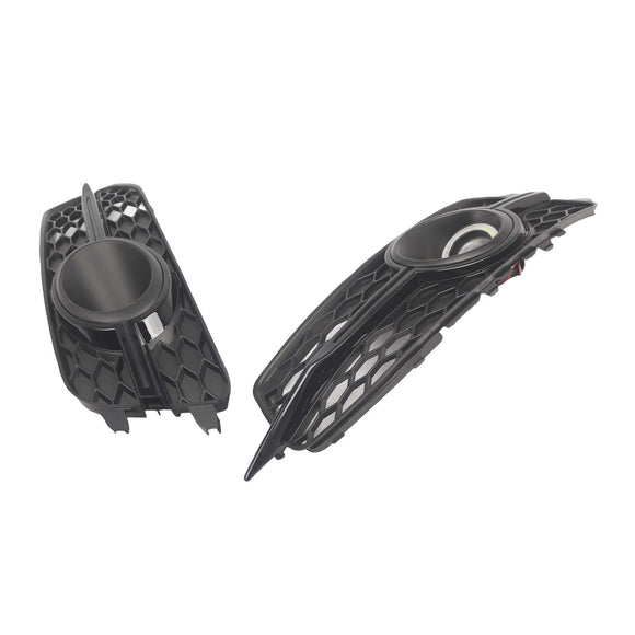 2PCS Car Front Bumper Fog Light Grille For Audi A6 C7 S-Line 2012-2014 W/LED