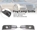 Black Front Bumper Fog Light Grille Cover Bezel Fit Audi A7 S7 S-Line 2012-2015-3