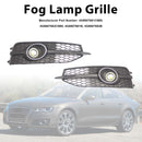 Black Front Bumper Fog Light Grille Cover Bezel Fit Audi A7 S7 S-Line 2012-2015-5