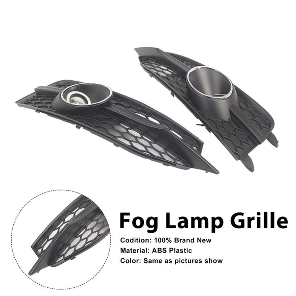 Black Front Bumper Fog Light Grille Cover Bezel Fit Audi A7 S7 S-Line 2012-2015