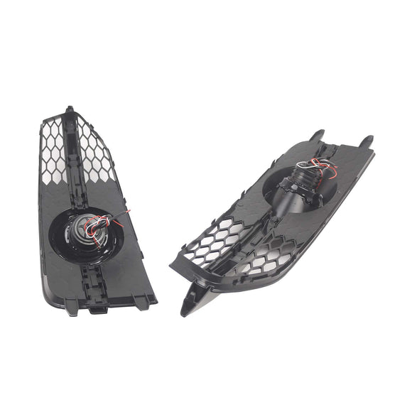 Black Front Bumper Fog Light Grille Cover Bezel Fit Audi A7 S7 S-Line 2012-2015