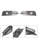 Black Front Bumper Fog Light Grille Cover Bezel Fit Audi A7 S7 S-Line 2012-2015-7