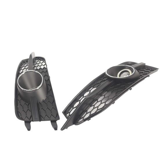 Black Front Bumper Fog Light Grille Cover Bezel Fit Audi A7 S7 S-Line 2012-2015
