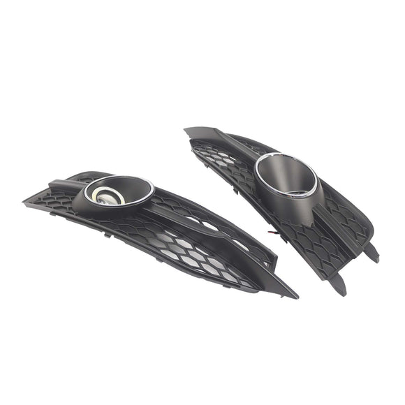 Black Front Bumper Fog Light Grille Cover Bezel Fit Audi A7 S7 S-Line 2012-2015