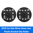 2PCS Car Side Mirror Glass Lens Plastic Bracket Clip Holder for BMW for Toyota-1