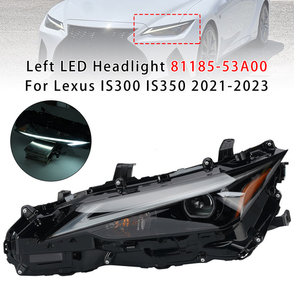 2021–2023 Lexus IS300 IS350 Linke Bi-LED-Scheinwerferbaugruppe 81185-53A00 8118553A00 Fahrerseite