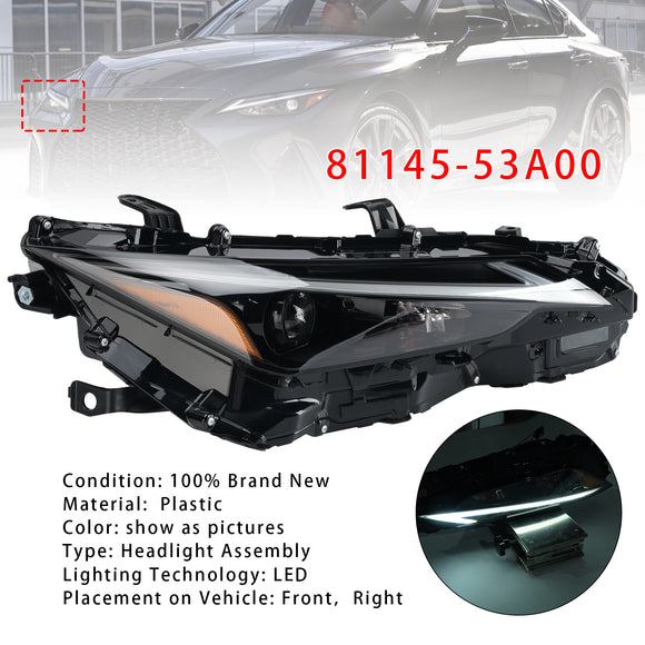 Farol LED direito 81145-53A00 para Lexus IS300 IS350 2021-2023