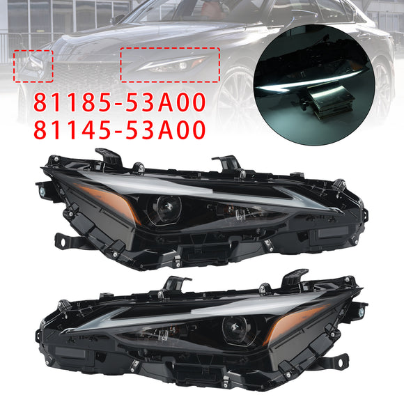 Left+Right LED Headlight 81185-53A00 81145-53A00 For Lexus IS300 IS350 2021-2023