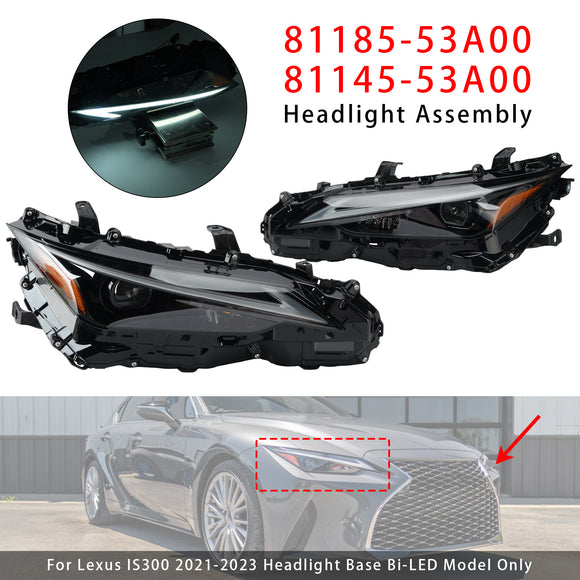 Left+Right LED Headlight 81185-53A00 81145-53A00 For Lexus IS300 IS350 2021-2023