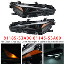 Left+Right LED Headlight 81185-53A00 81145-53A00 For Lexus IS300 IS350 2021-2023-7
