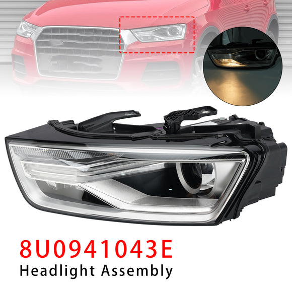 Faro allo xeno sinistro con lampadina e alimentatore 8U0941043E per Audi Q3 2016-2018