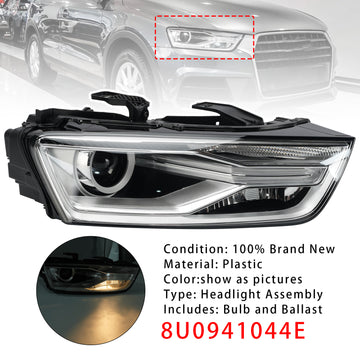 Audi Q3 2016-2018 Right Passenger Side Xenon HID Headlight 8U0941044E With Bulb and Ballast - 0