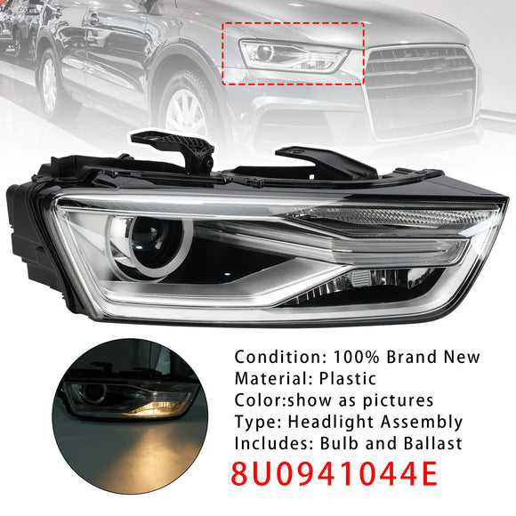 Right Xenon Headlight W/ Bulb and Ballast 8U0941044E For Audi Q3 2016-2018