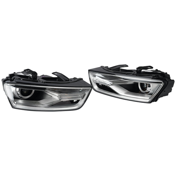 Left+Right Xenon Headlight W/ Bulb Ballast 8U0941043E 8U0941044E For Audi Q3