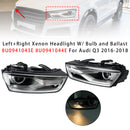 Left+Right Xenon Headlight W/ Bulb Ballast 8U0941043E 8U0941044E For Audi Q3-2