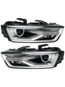 Left+Right Xenon Headlight W/ Bulb Ballast 8U0941043E 8U0941044E For Audi Q3-20