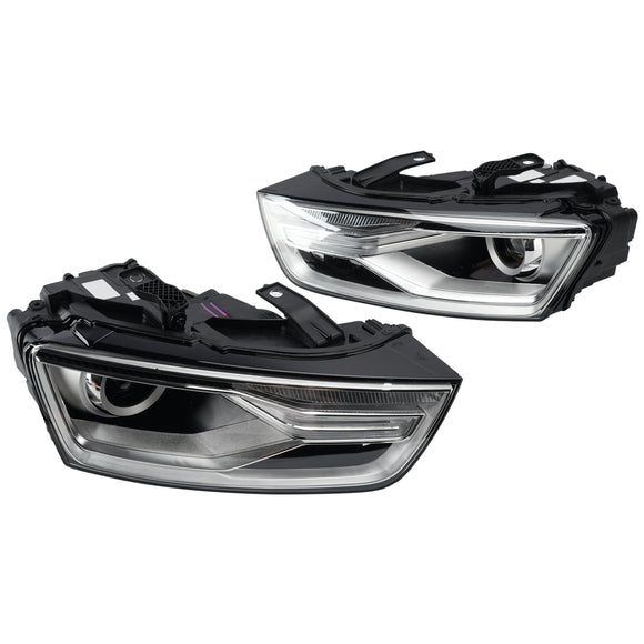 Left+Right Xenon Headlight W/ Bulb Ballast 8U0941043E 8U0941044E For Audi Q3