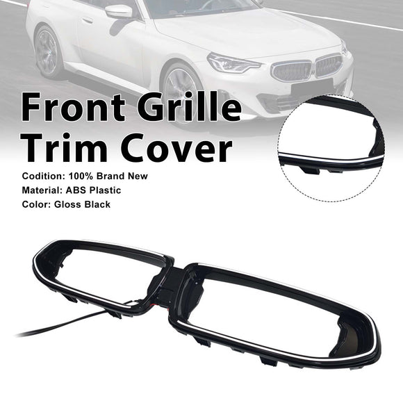 Garniture de calandre de pare-chocs avant noire, pour BMW G42 M240I 2022 – 2026, 2 portes avec Led