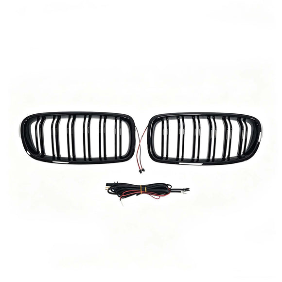 Double Slat Front Kidney Grille Grill Fit BMW 3 Series F30 F35 2012-2019