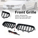 Double Slat Front Kidney Grille Grill Fit BMW 3 Series F30 F35 2012-2019-3