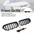 Double Slat Front Kidney Grille Grill Fit BMW 3 Series F30 F35 2012-2019-4