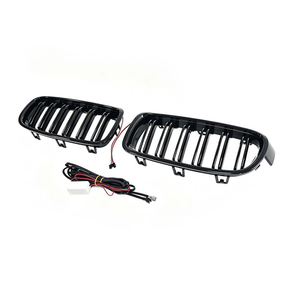 Double Slat Front Kidney Grille Grill Fit BMW 3 Series F30 F35 2012-2019