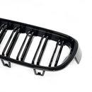 Double Slat Front Kidney Grille Grill Fit BMW 3 Series F30 F35 2012-2019-10