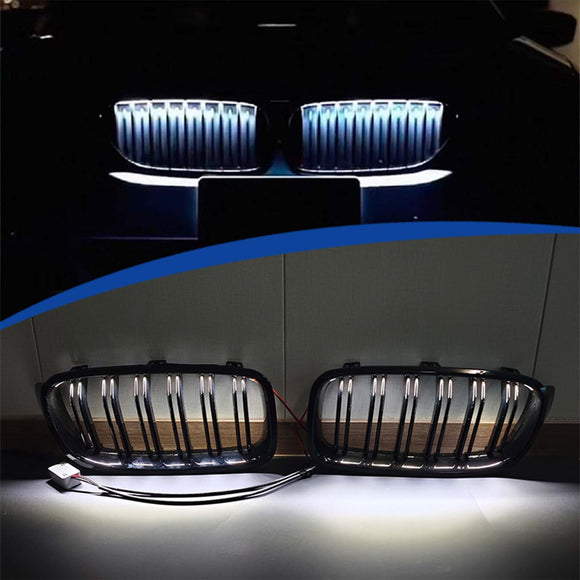 Double Slat Front Kidney Grille Grill Fit BMW 3 Series F30 F35 2012-2019