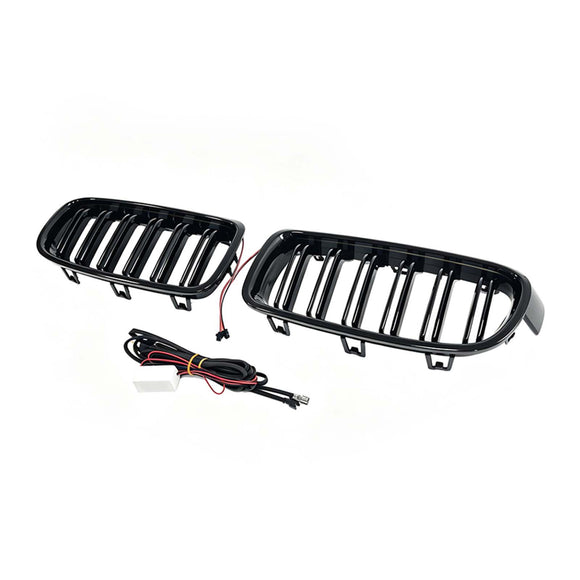 Double Slat Front Kidney Grille Grill Fit BMW 3 Series F30 F35 2012-2019