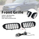 Doppelter Lamellen-Frontnierengrill, passend für BMW 5er G30 G31 2017–2020 mit LED-4