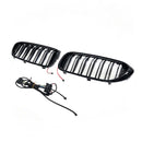 Doppelter Lamellen-Frontnierengrill, passend für BMW 5er G30 G31 2017–2020 mit LED-18
