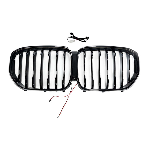 Front Kidney Grill Grille Fit BMW 5 Series G30 G38 2021-2024 W/LED