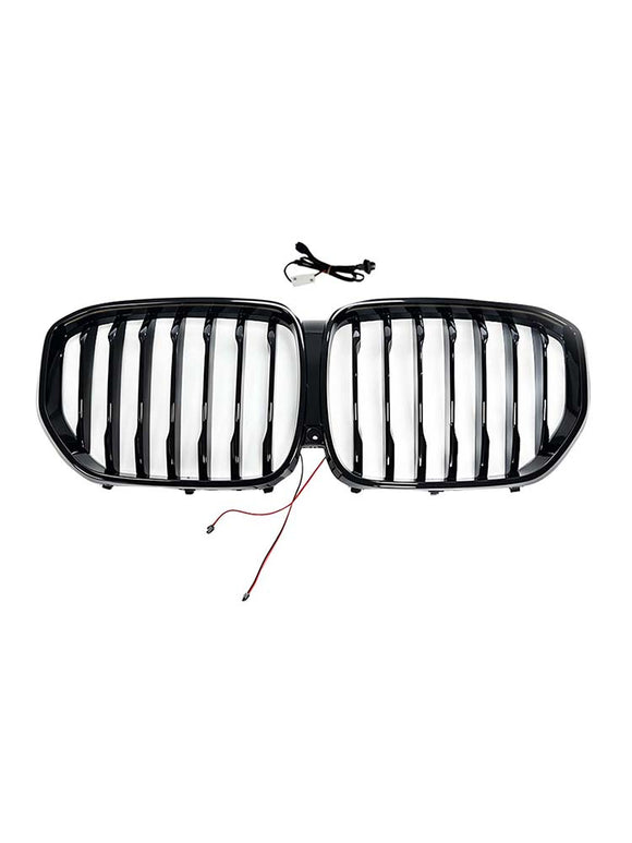 Front Kidney Grill Grille Fit BMW 5 Series G30 G38 2021-2024 W/LED