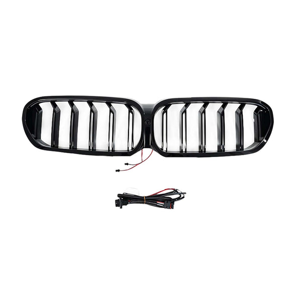 Frontnierengrill, passend für BMW 5er G30 G38 2021–2024 mit LED