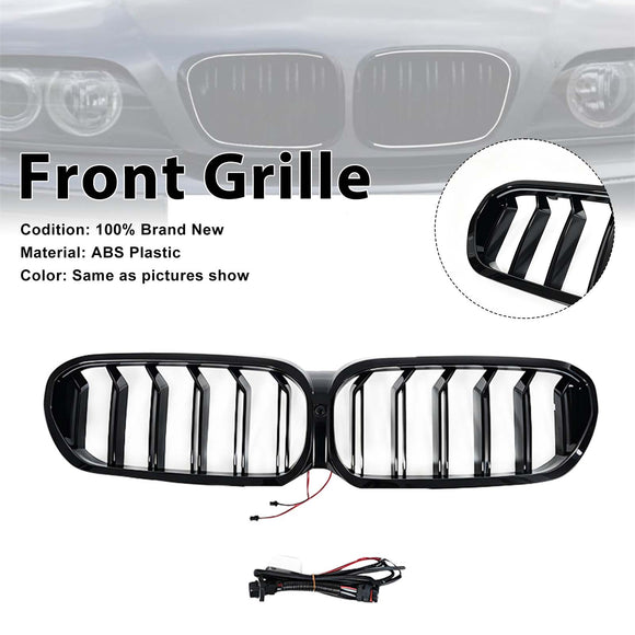 Frontnierengrill, passend für BMW 5er G30 G38 2021–2024 mit LED