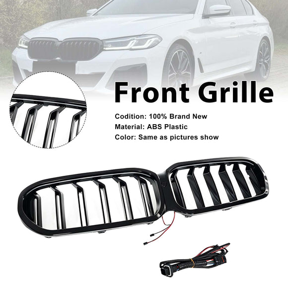 Frontnierengrill, passend für BMW 5er G30 G38 2021–2024 mit LED