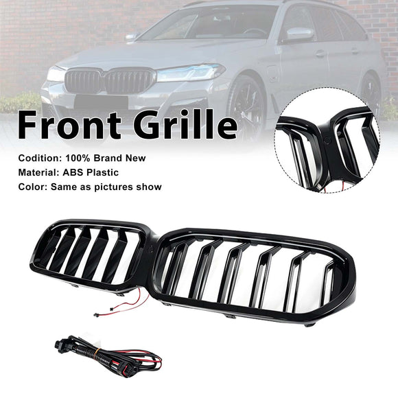 Frontnierengrill, passend für BMW 5er G30 G38 2021–2024 mit LED