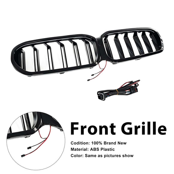 Frontnierengrill, passend für BMW 5er G30 G38 2021–2024 mit LED